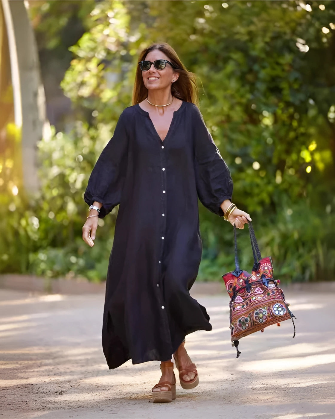 Vestido Pandora - Linho | Super Leve e Solto - Vintage (Verão 2025)