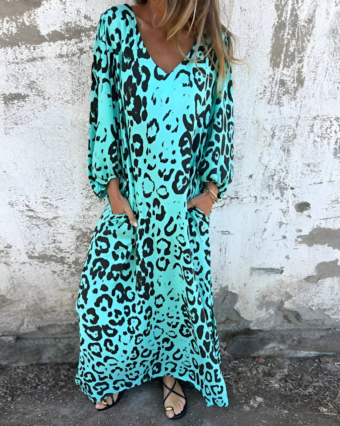 Vestido Pérola - Decote em V | Super Leve e Solto - Vintage (Primavera 2025)