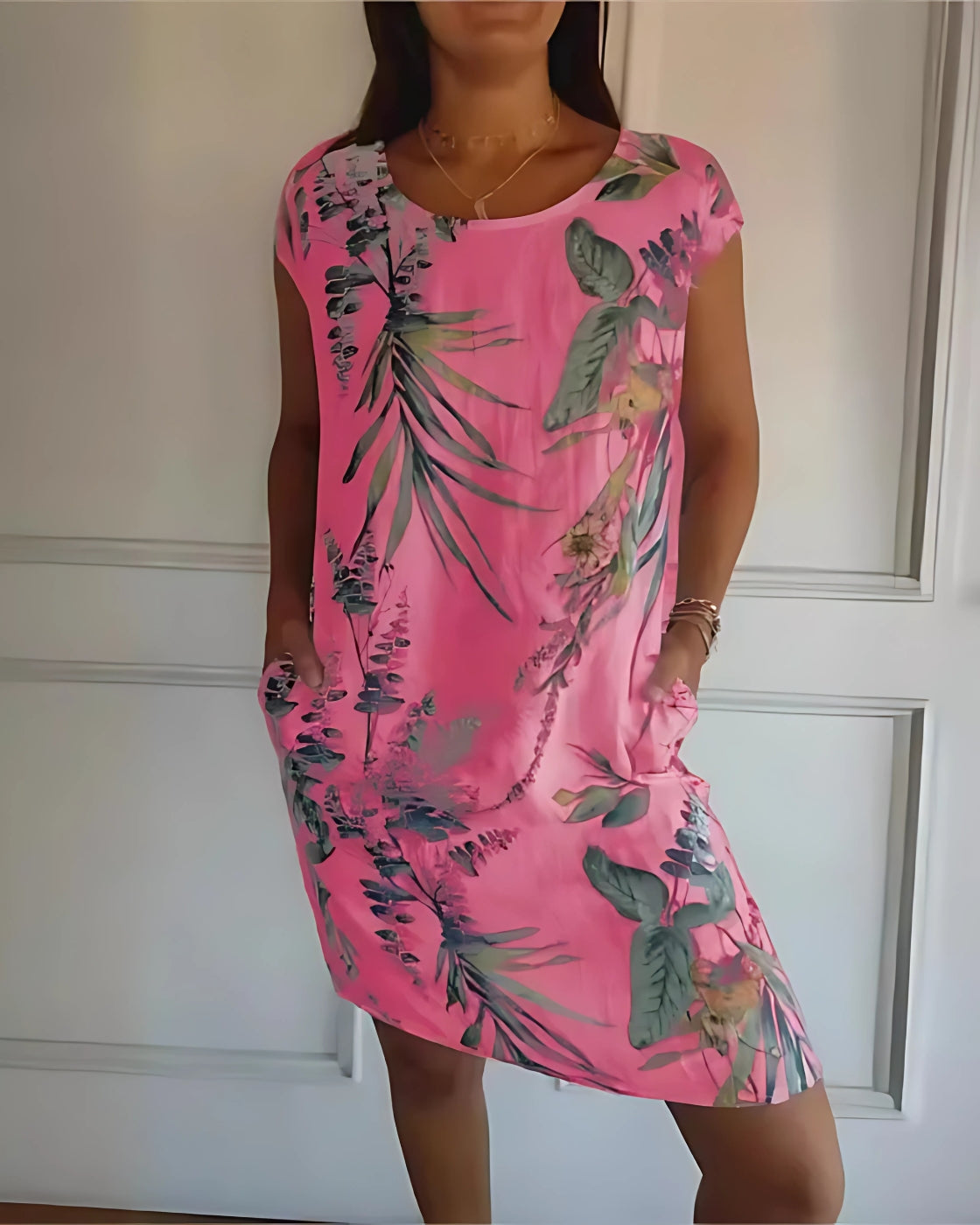 Vestido Violet - Linho Premium | Manga Curta - Vintage (Verão 2025)