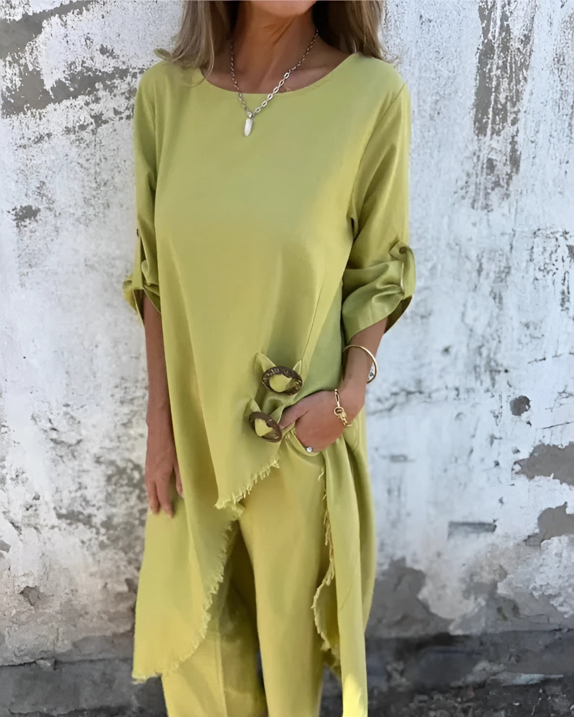 Conjunto Casual Íris - Linho Premium | Solto e Fresco (Verão 2025) - Vintage