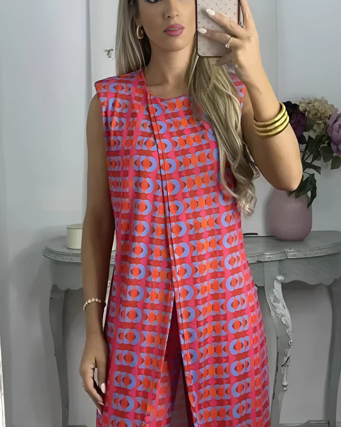 Conjunto Helena | Sem Manga - Linho Premium (Estilo Europeu)