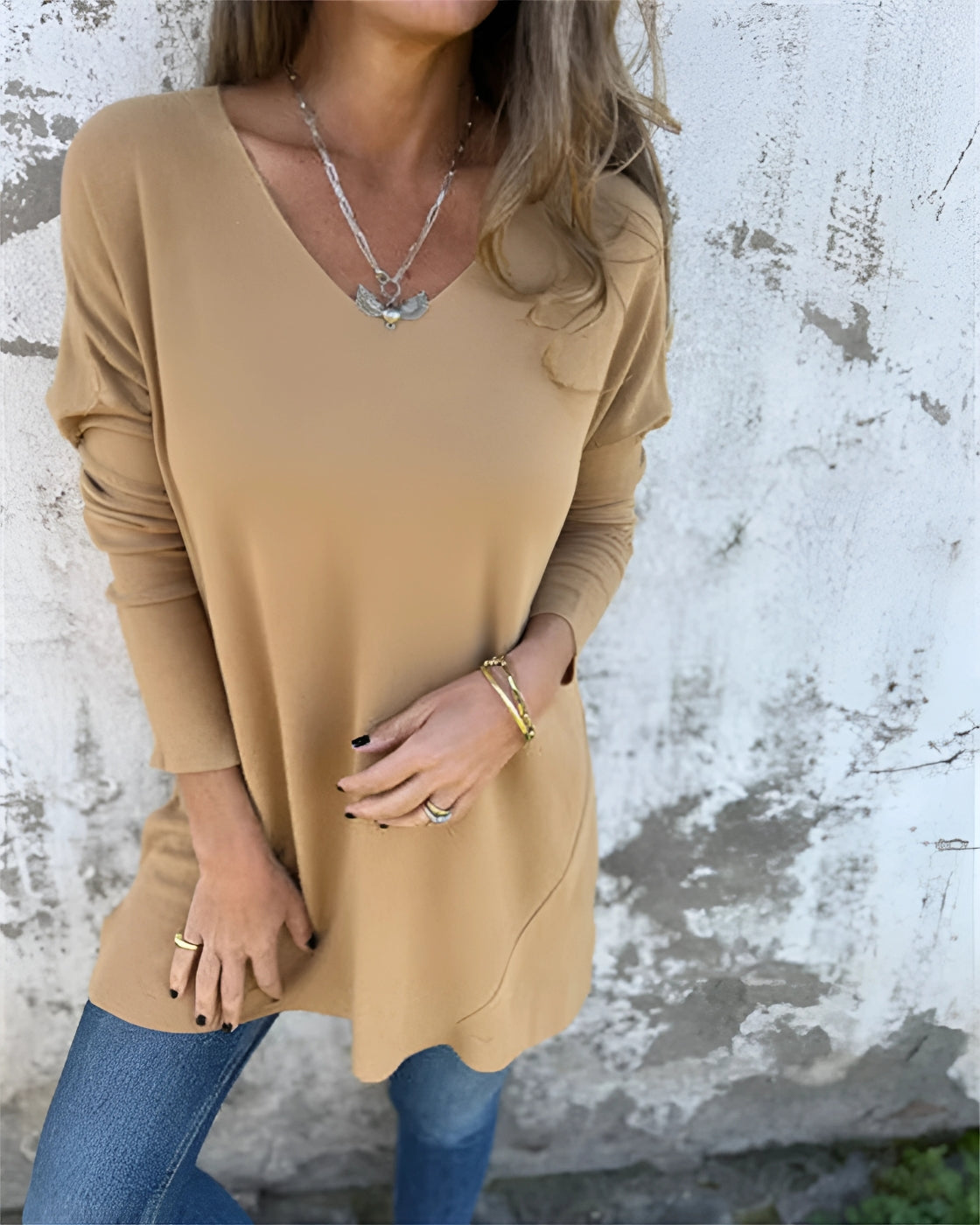 Camisa Eva | Decote em V - Delicada e Fresquinha (Algodão Premium)