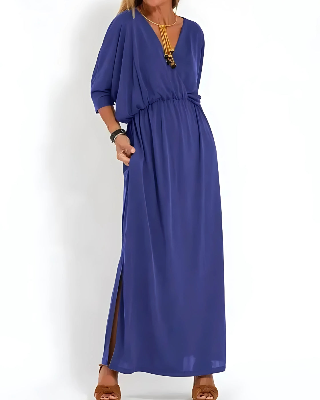 Vestido Ivy - Decote em V | Super Fresco e Solto - Vintage (Verão 2025)