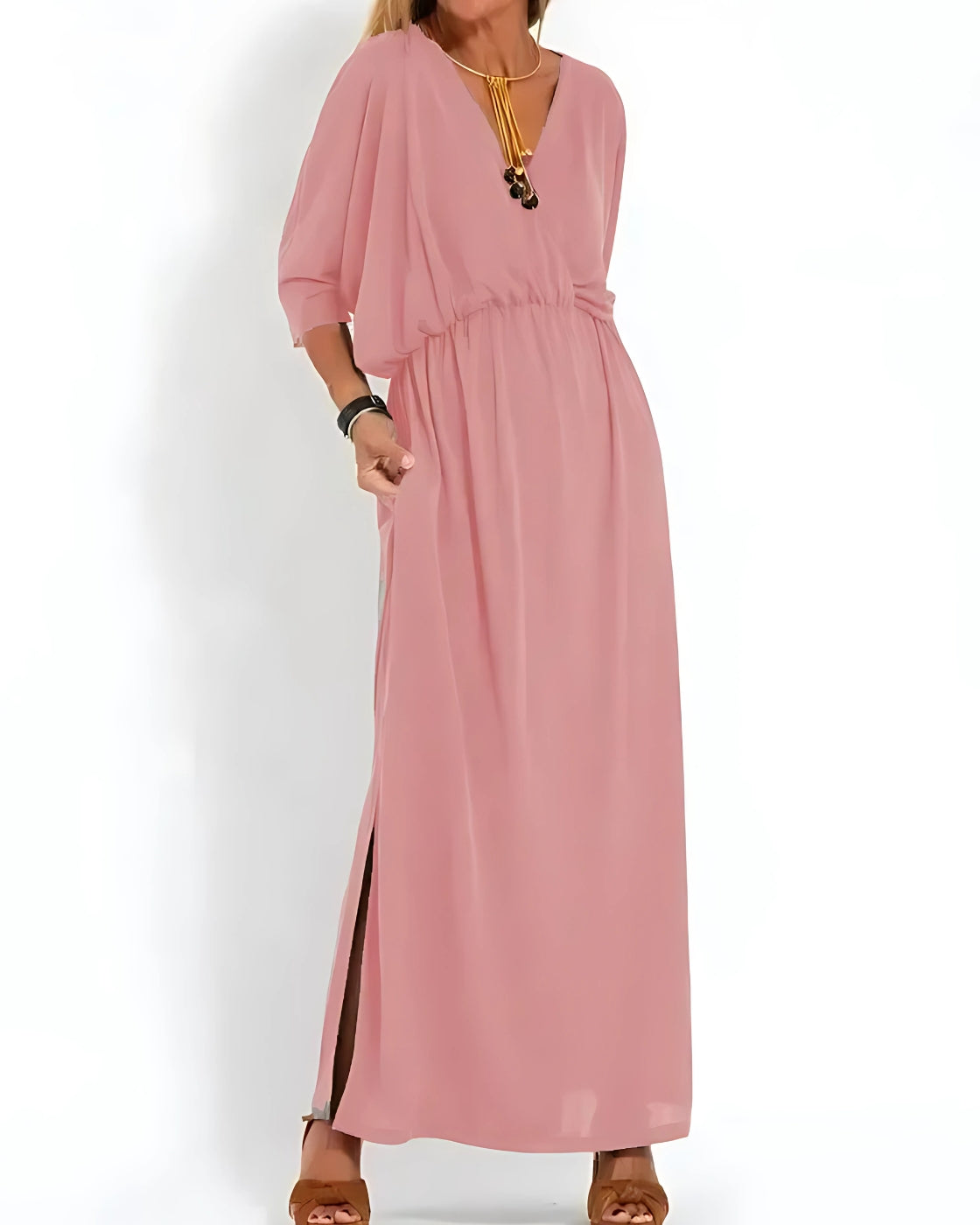 Vestido Ivy - Decote em V | Super Fresco e Solto - Vintage (Verão 2025)