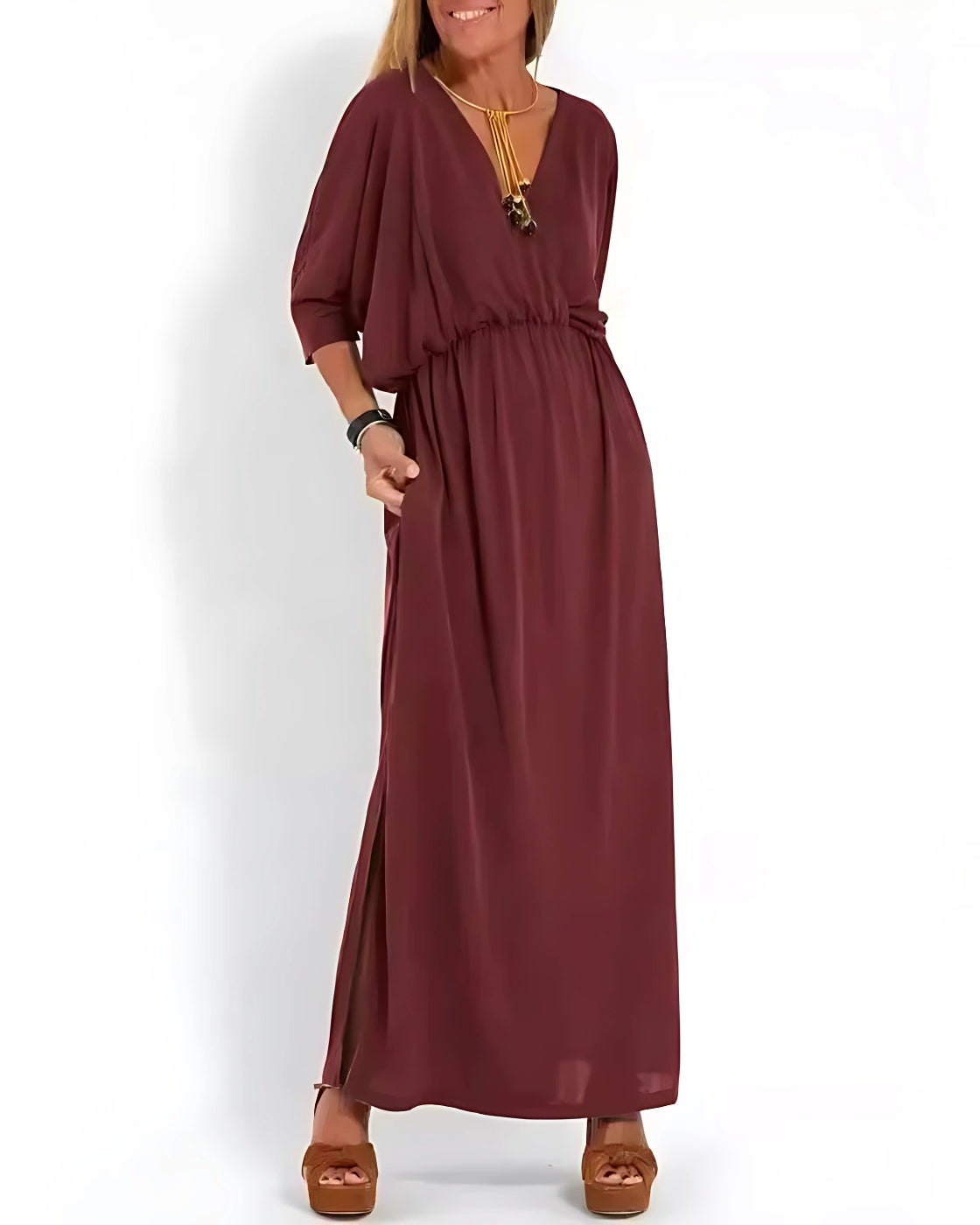 Vestido Ivy - Decote em V | Super Fresco e Solto - Vintage (Verão 2025)