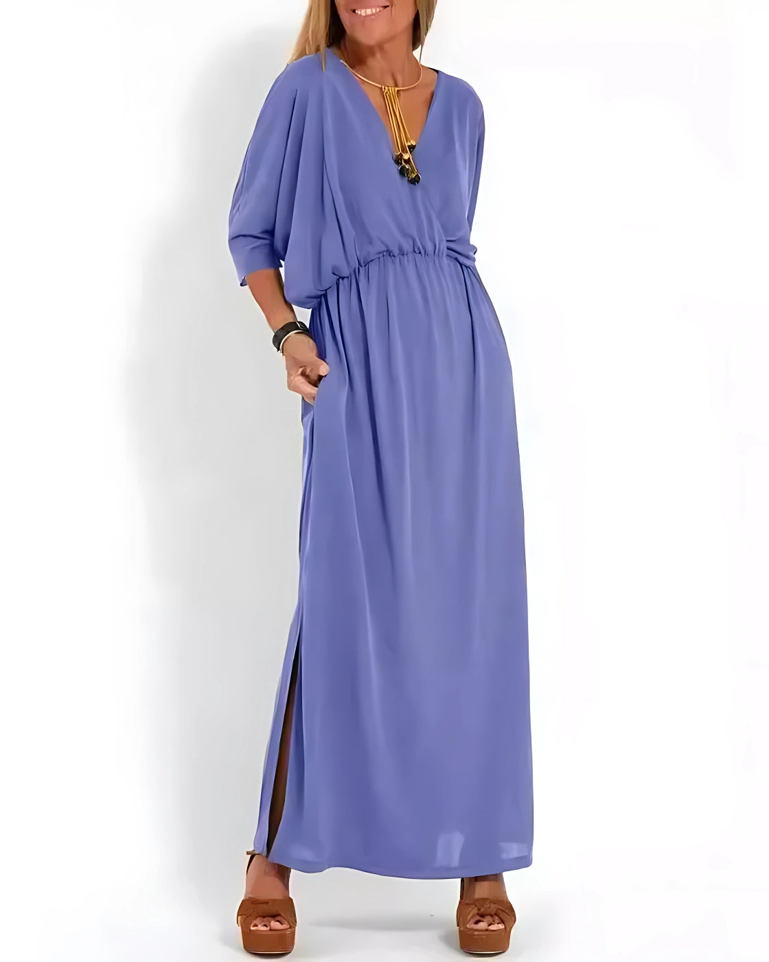 Vestido Ivy - Decote em V | Super Fresco e Solto - Vintage (Verão 2025)