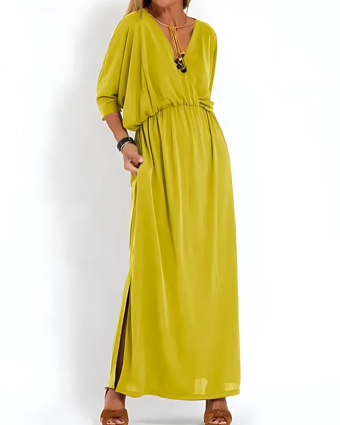 Vestido Ivy - Decote em V | Super Fresco e Solto - Vintage (Verão 2025)