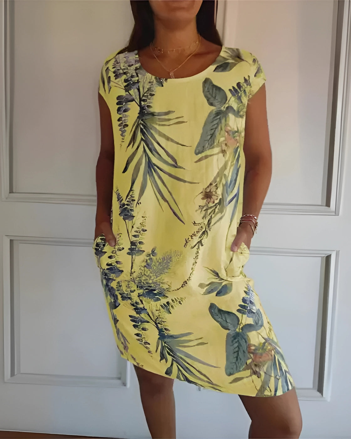 Vestido Violet -  Linho Premium  | Manga Curta - Vintage (Verão 2025)