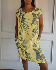 Vestido Violet -  Linho Premium  | Manga Curta - Vintage (Verão 2025)