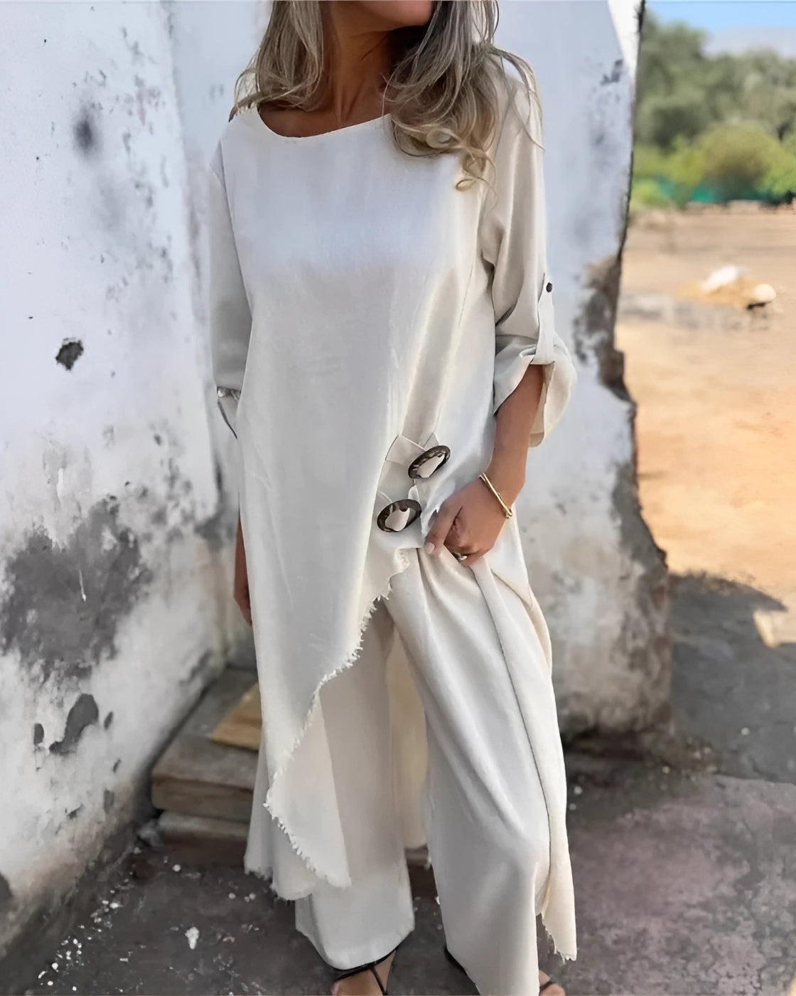 Conjunto Casual Íris - Linho Premium | Solto e Fresco (Verão 2025) - Vintage