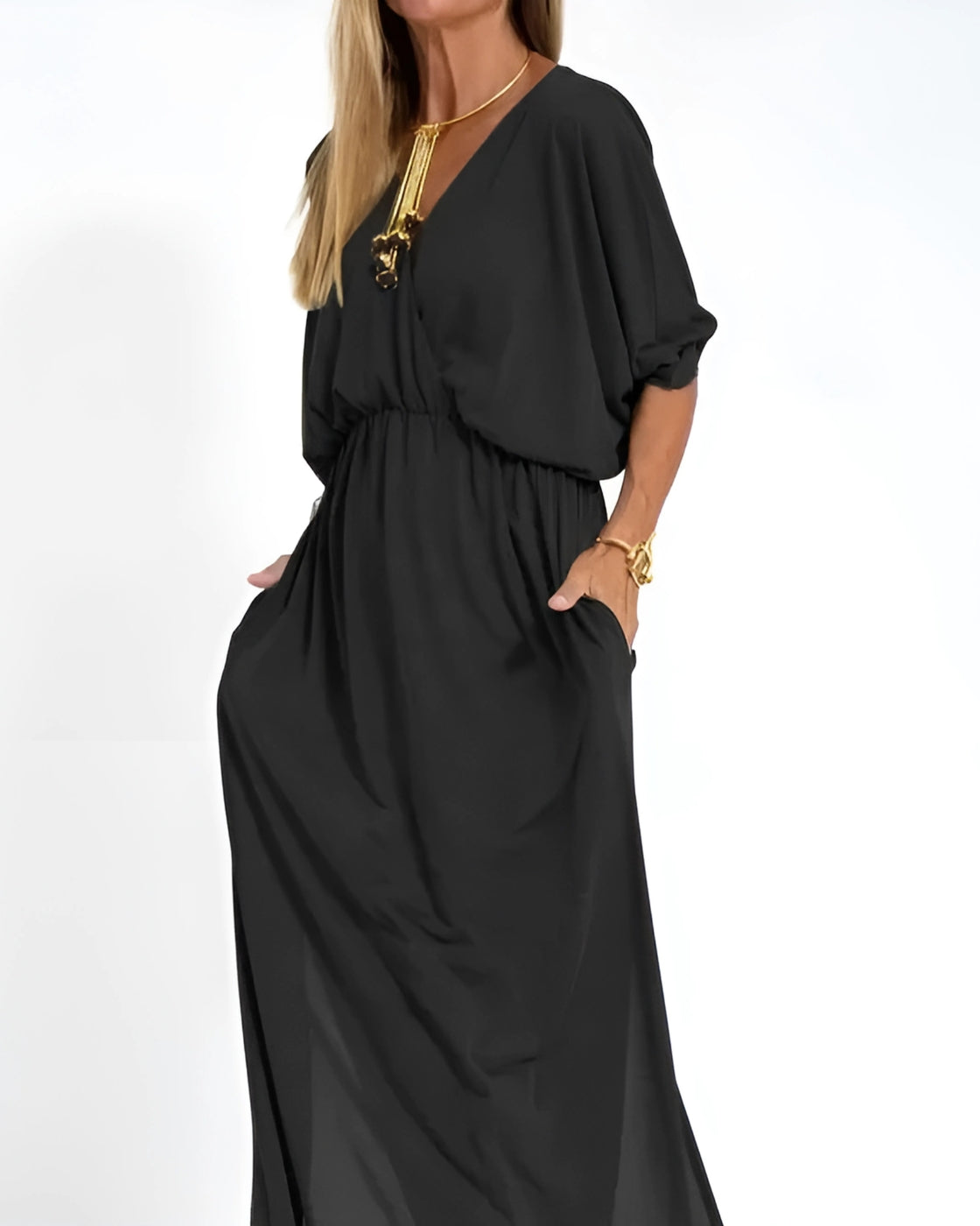 Vestido Ivy - Decote em V | Super Fresco e Solto - Vintage (Verão 2025)